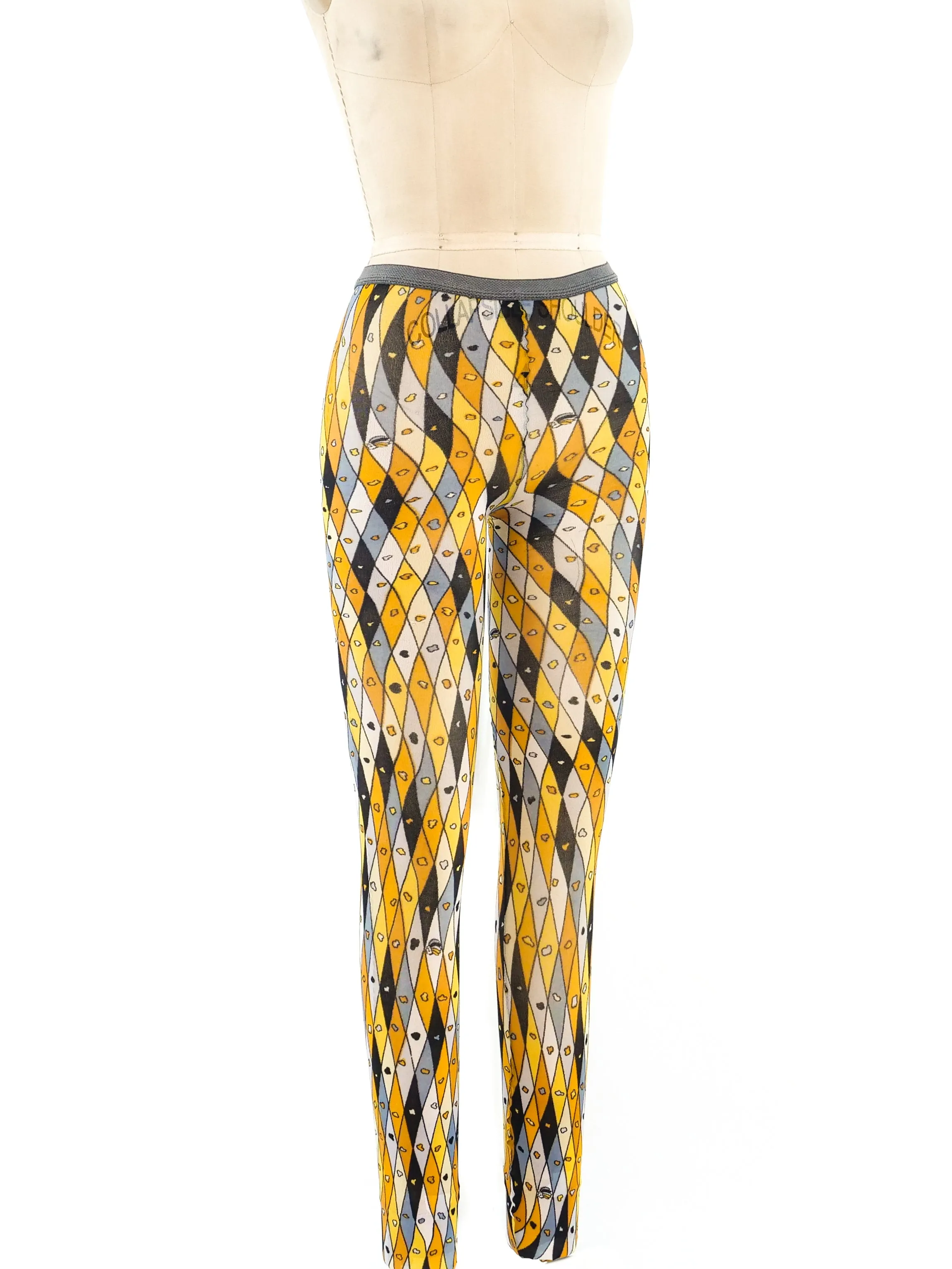 1960's Pucci Harlequin Print Tights