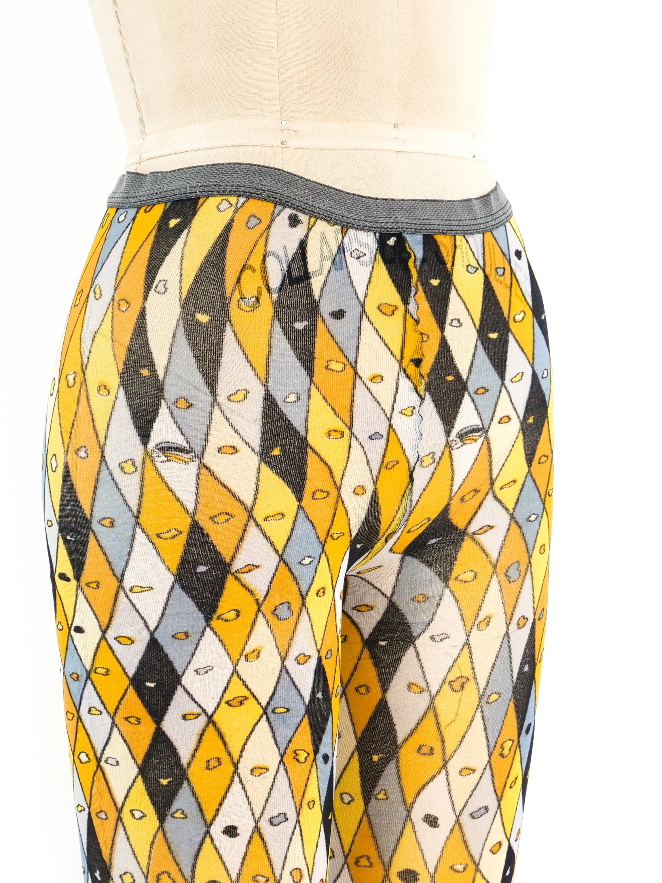 1960's Pucci Harlequin Print Tights