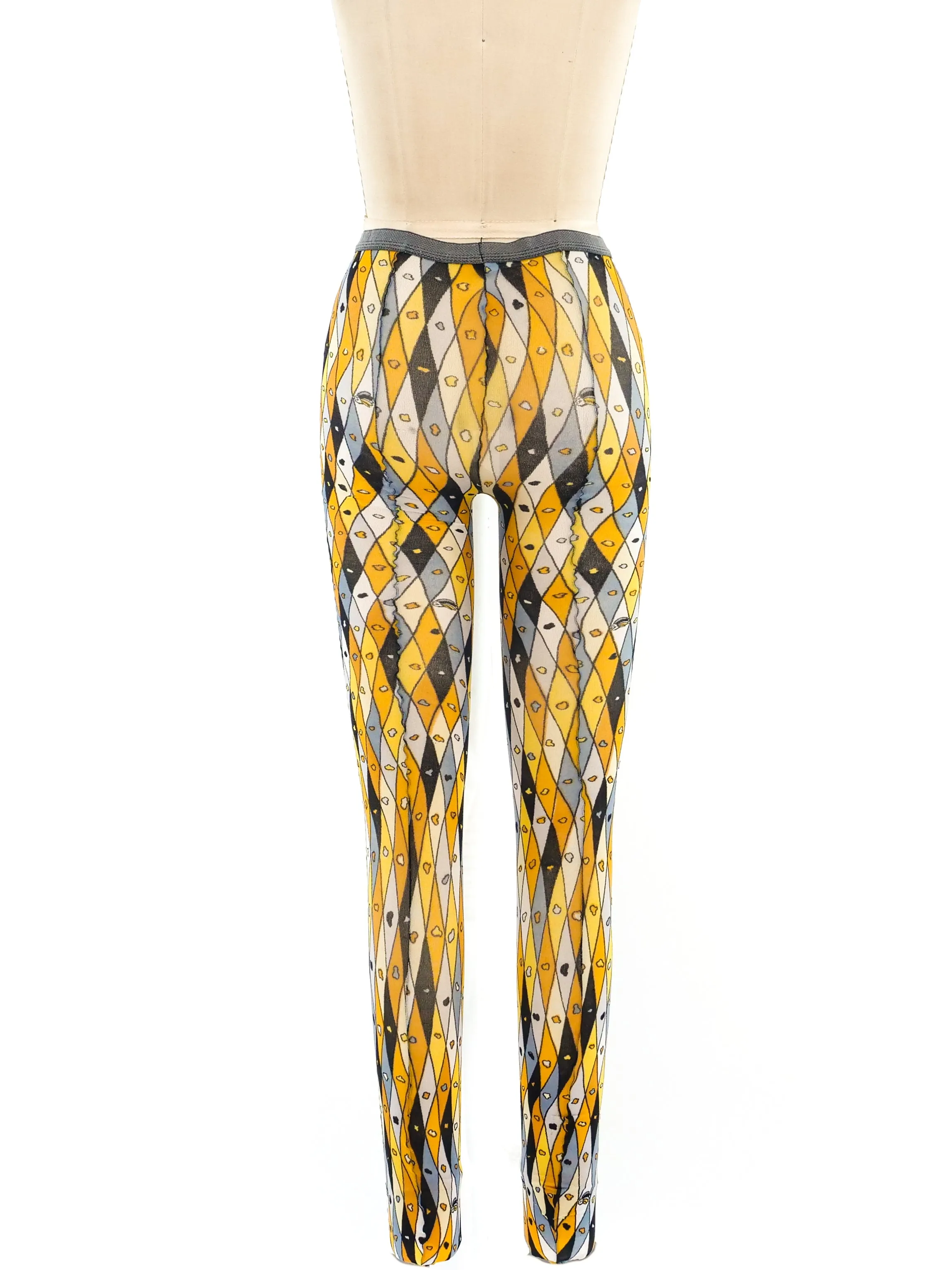 1960's Pucci Harlequin Print Tights