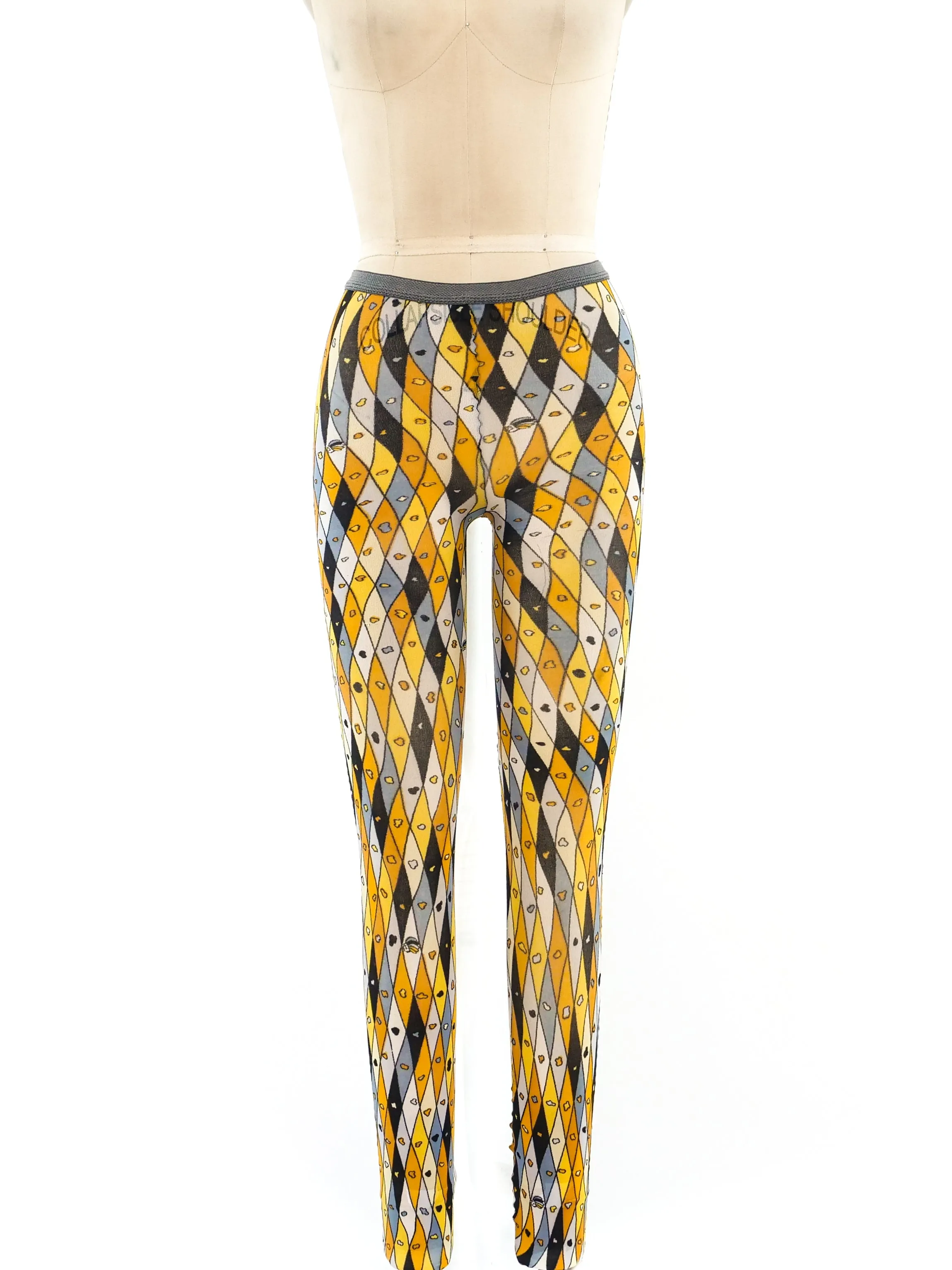 1960's Pucci Harlequin Print Tights