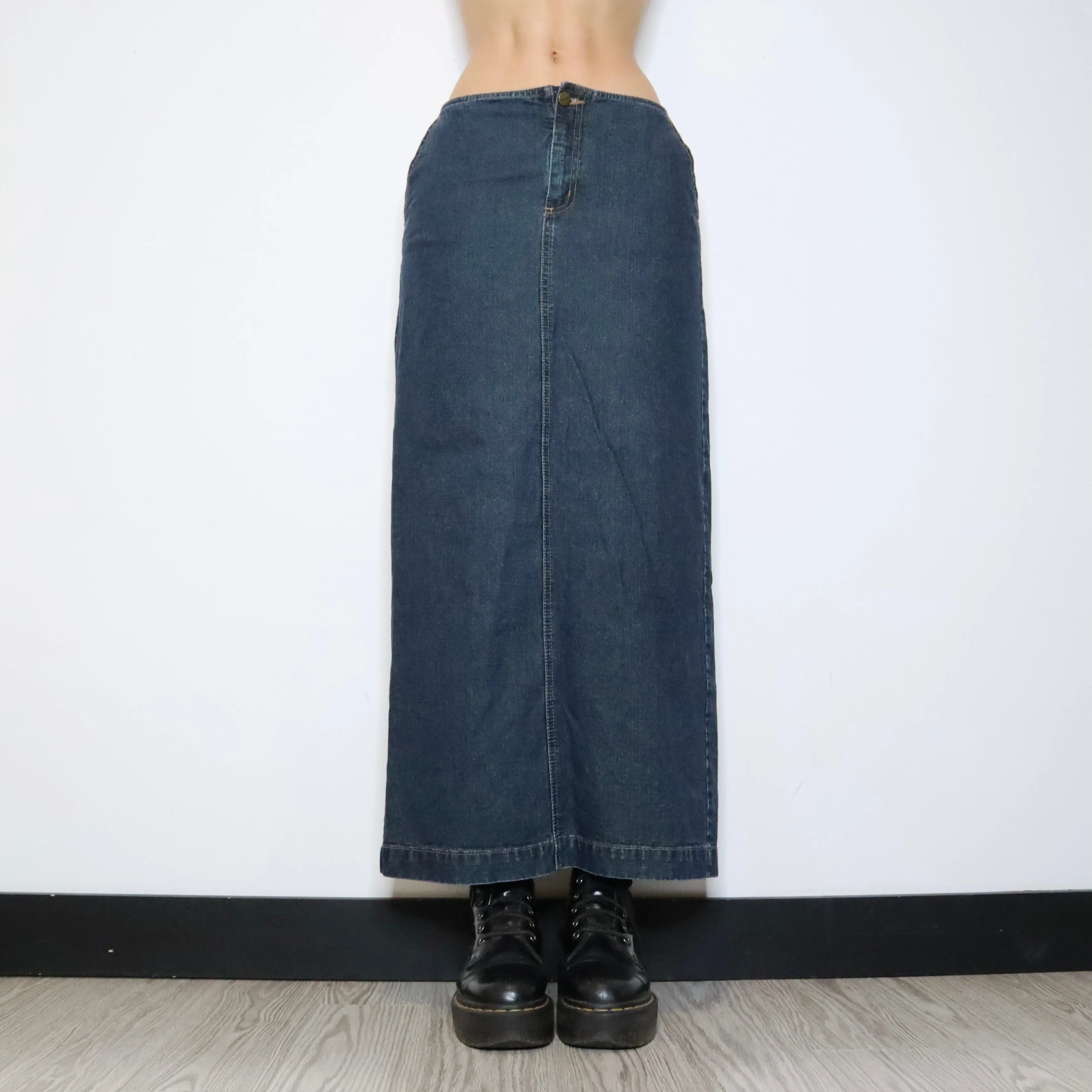 90s Denim Maxi Skirt (XS/S) 