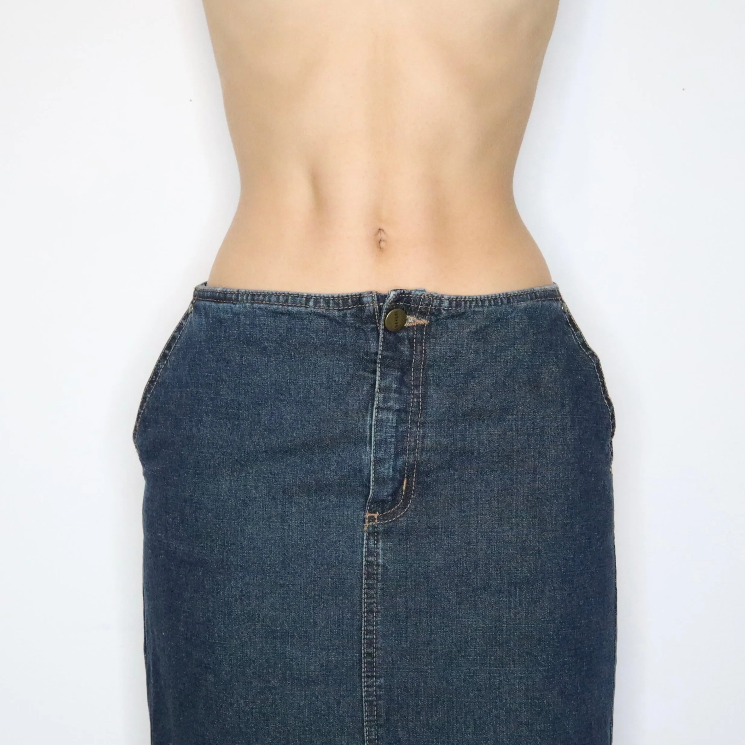 90s Denim Maxi Skirt (XS/S) 