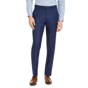 Alfani Mens Slim fit Dress Pants 40 / 30 Blue Solid