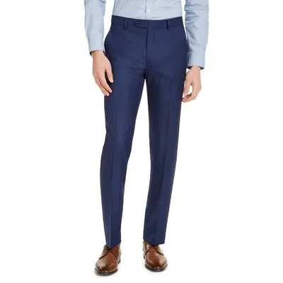 Alfani Mens Slim fit Dress Pants 40 / 30 Blue Solid