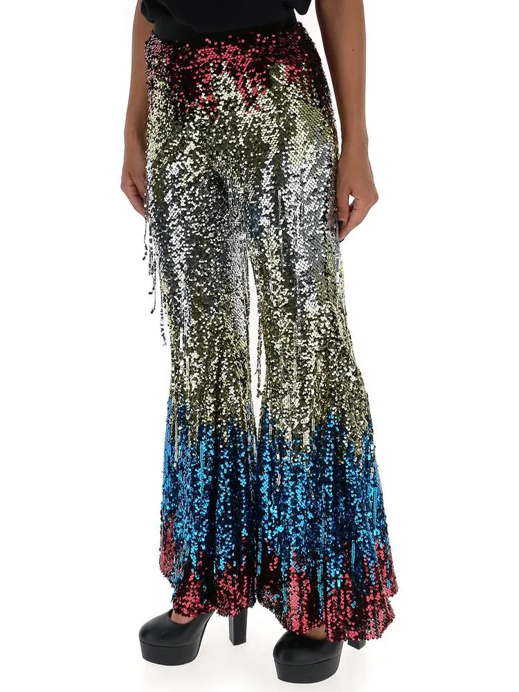Amen Sequined Flare Pants