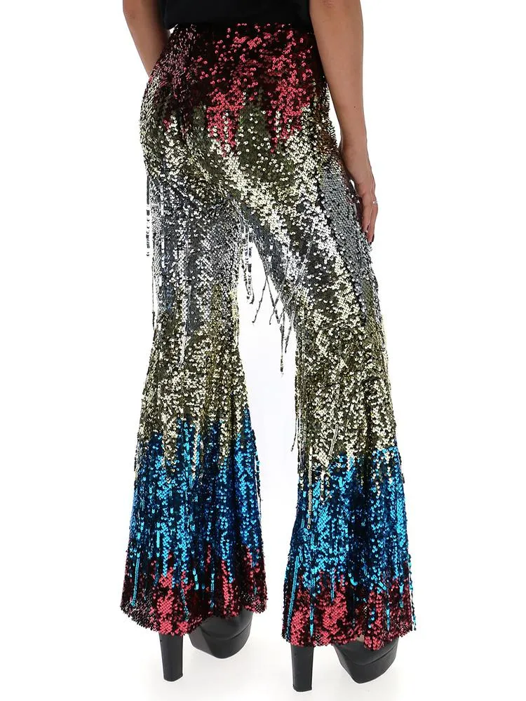 Amen Sequined Flare Pants