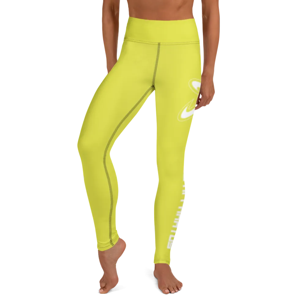 Athletic Apparatus Starship White Logo Yoga Leggings