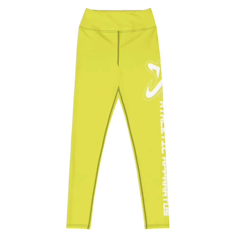 Athletic Apparatus Starship White Logo Yoga Leggings