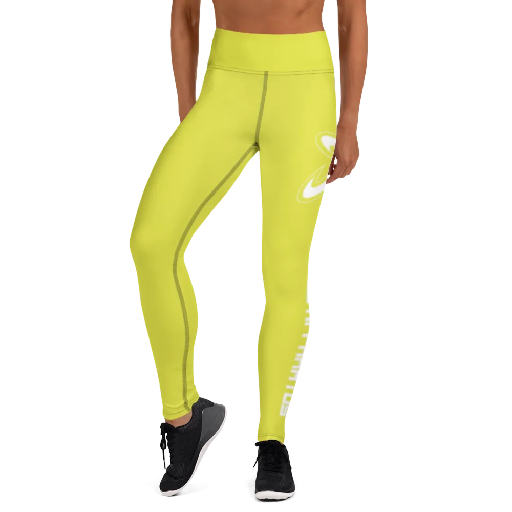 Athletic Apparatus Starship White Logo Yoga Leggings
