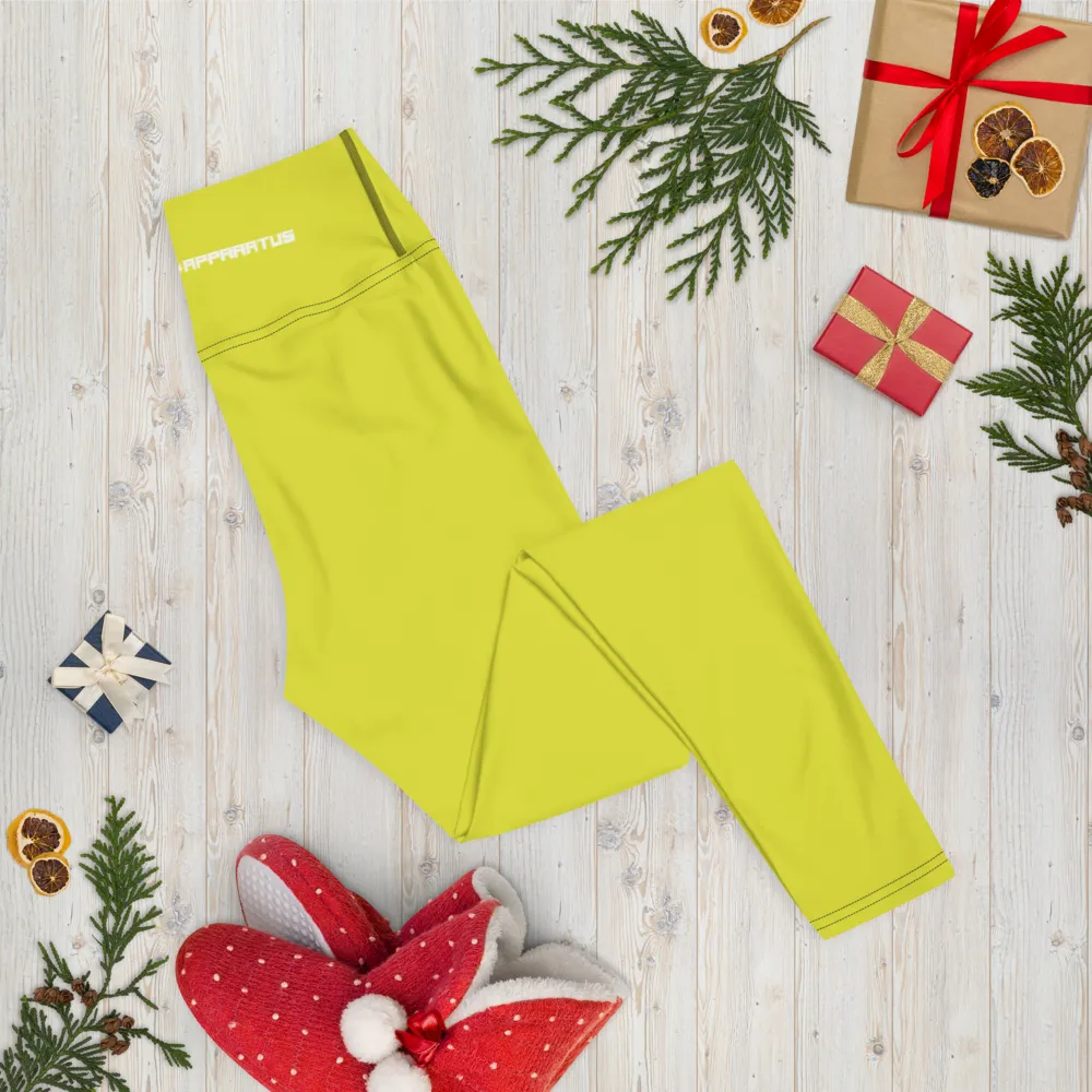 Athletic Apparatus Starship White Logo Yoga Leggings