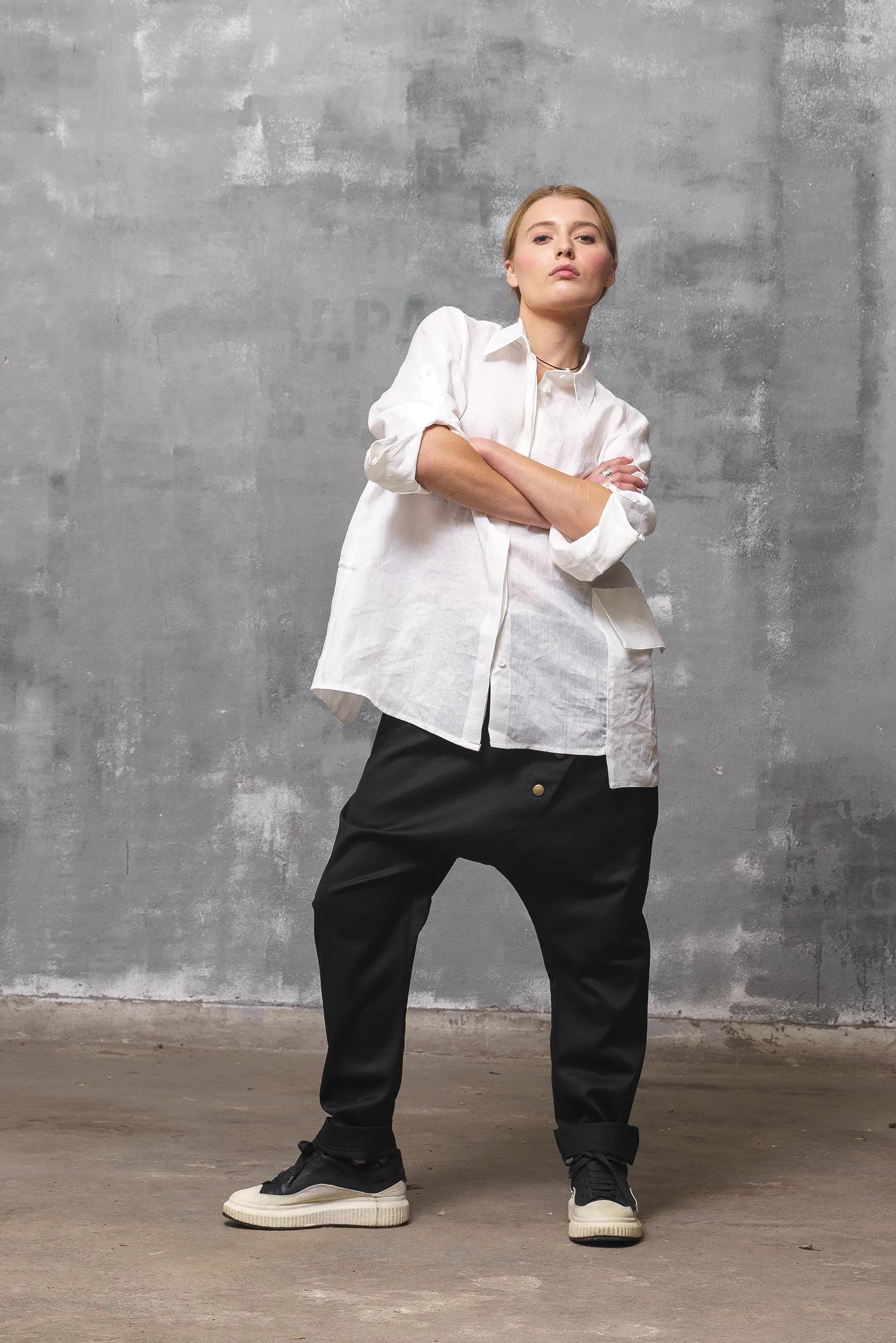 Black Baggy Denim Pants