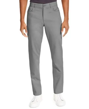 Calvin Klein Mens Slim fit Dress Pants Pants 36 / 30 Grey Solid Stretch