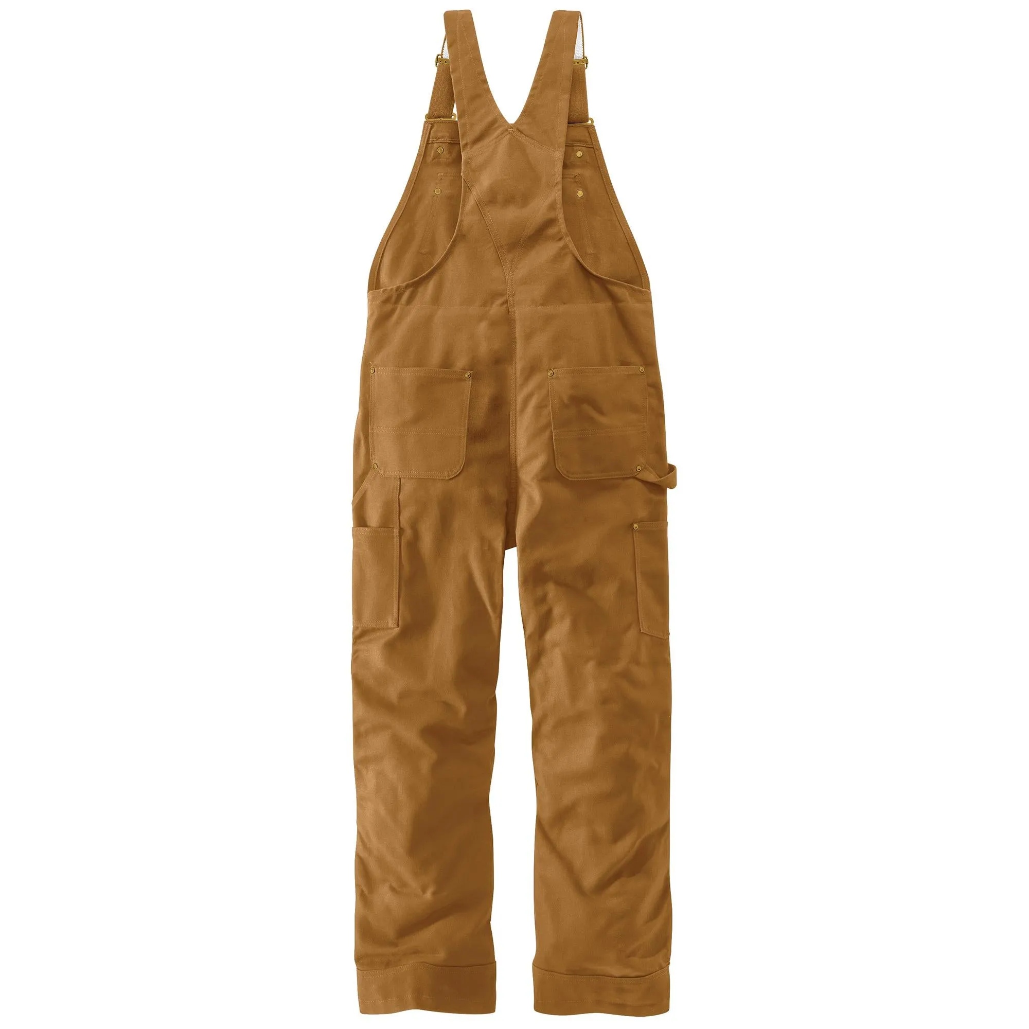 'Carhartt' Men's Loose Fit Firm Duck Insulated Bib Overall - Brown