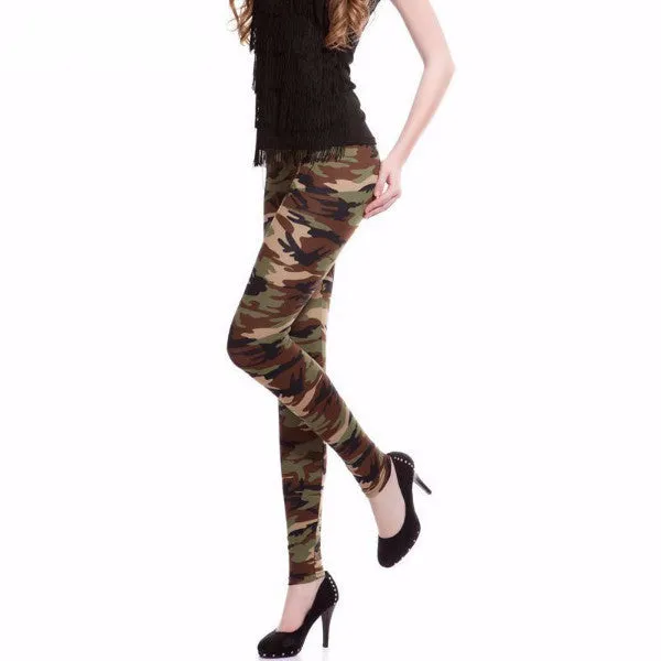 Casual Camouflage Female Leggings