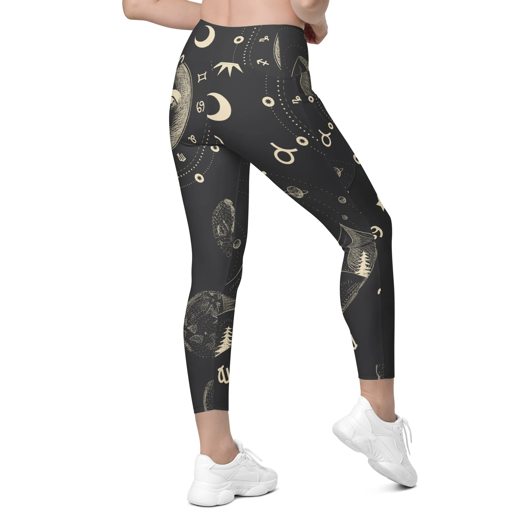 Celestial  Print Women’s Leggings, lioness-love