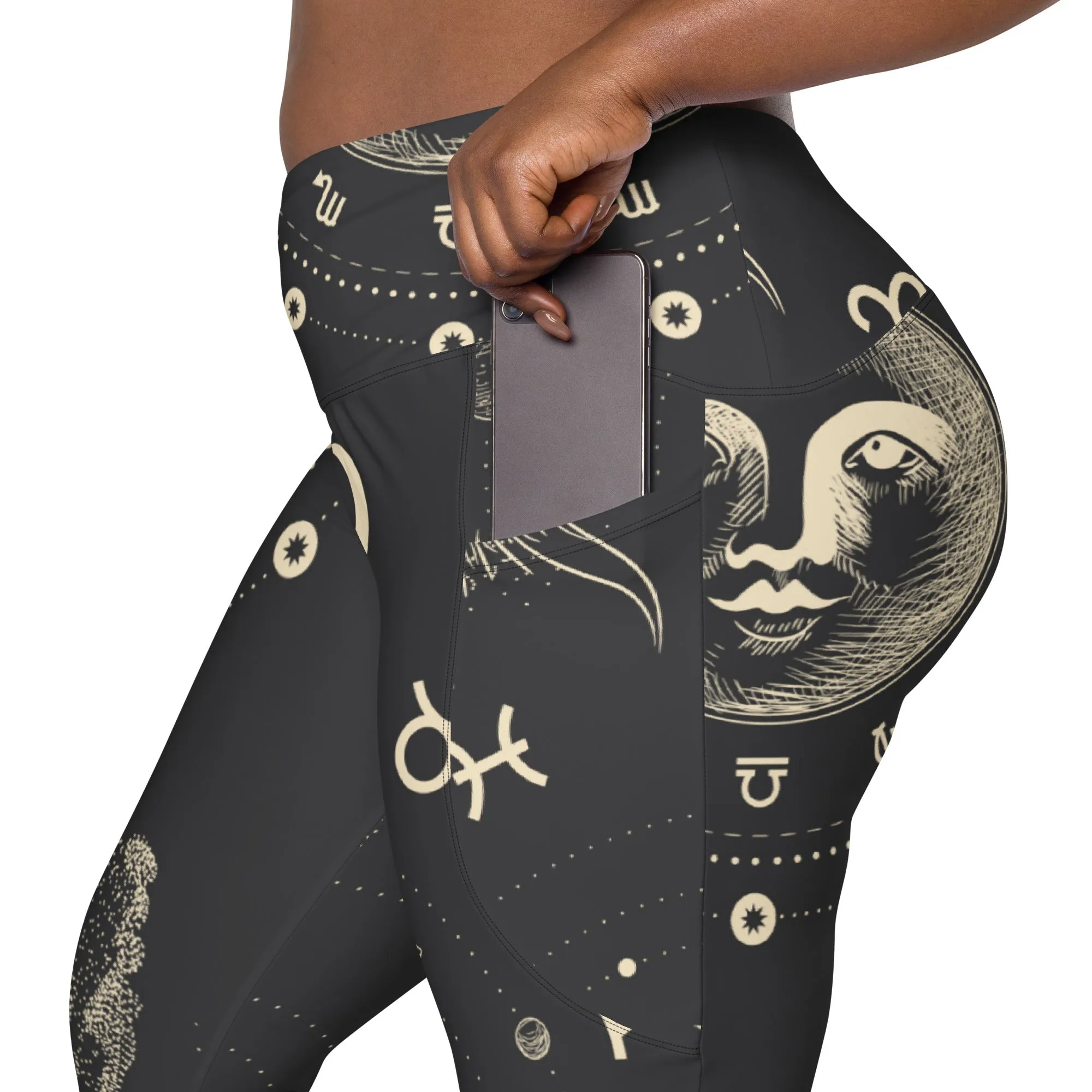 Celestial  Print Women’s Leggings, lioness-love