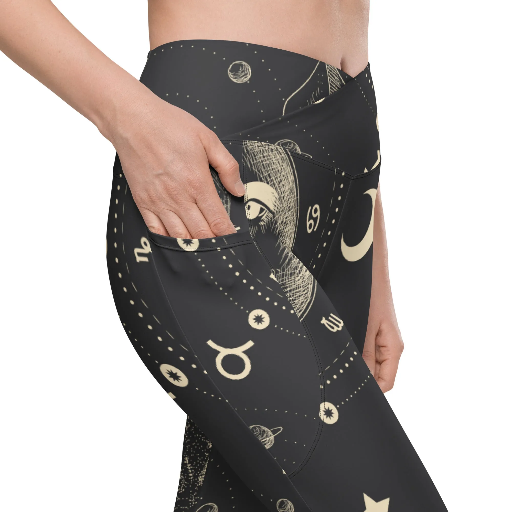 Celestial  Print Women’s Leggings, lioness-love
