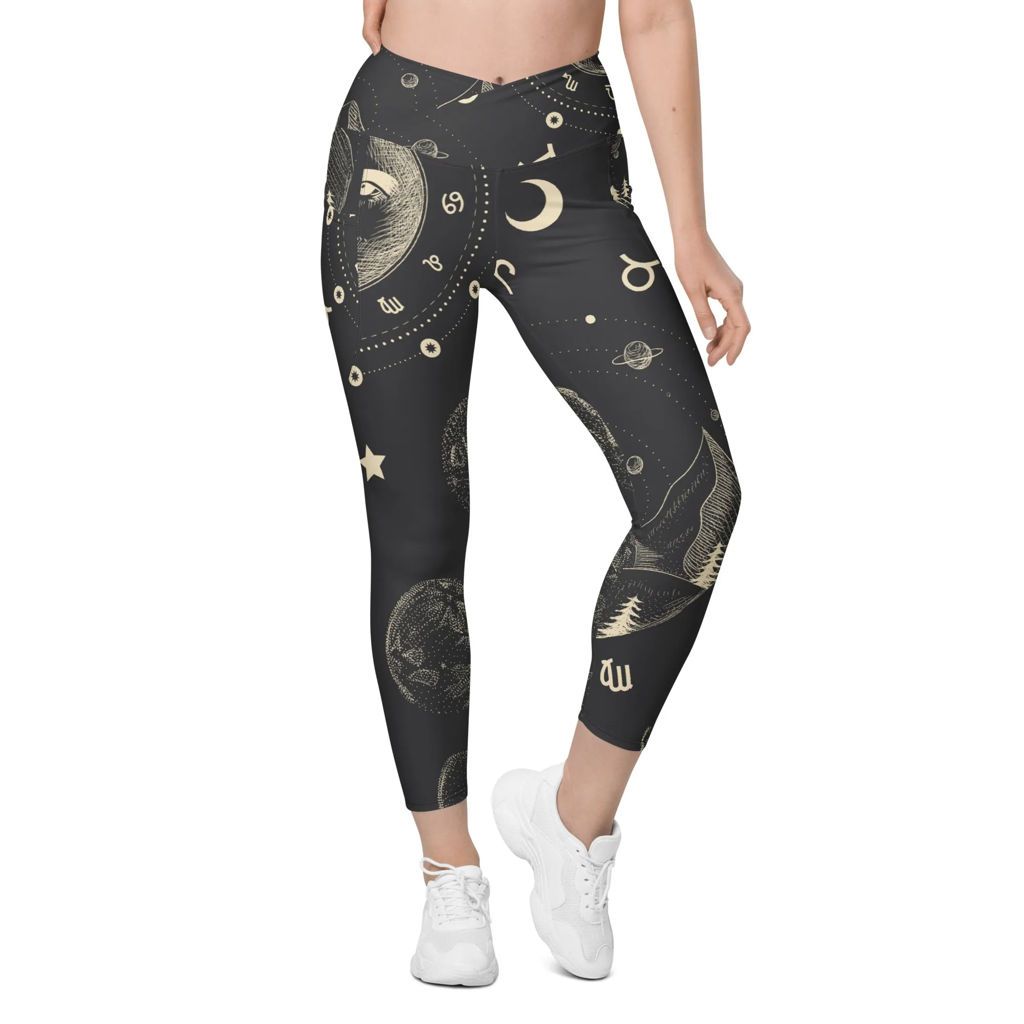 Celestial  Print Women’s Leggings, lioness-love