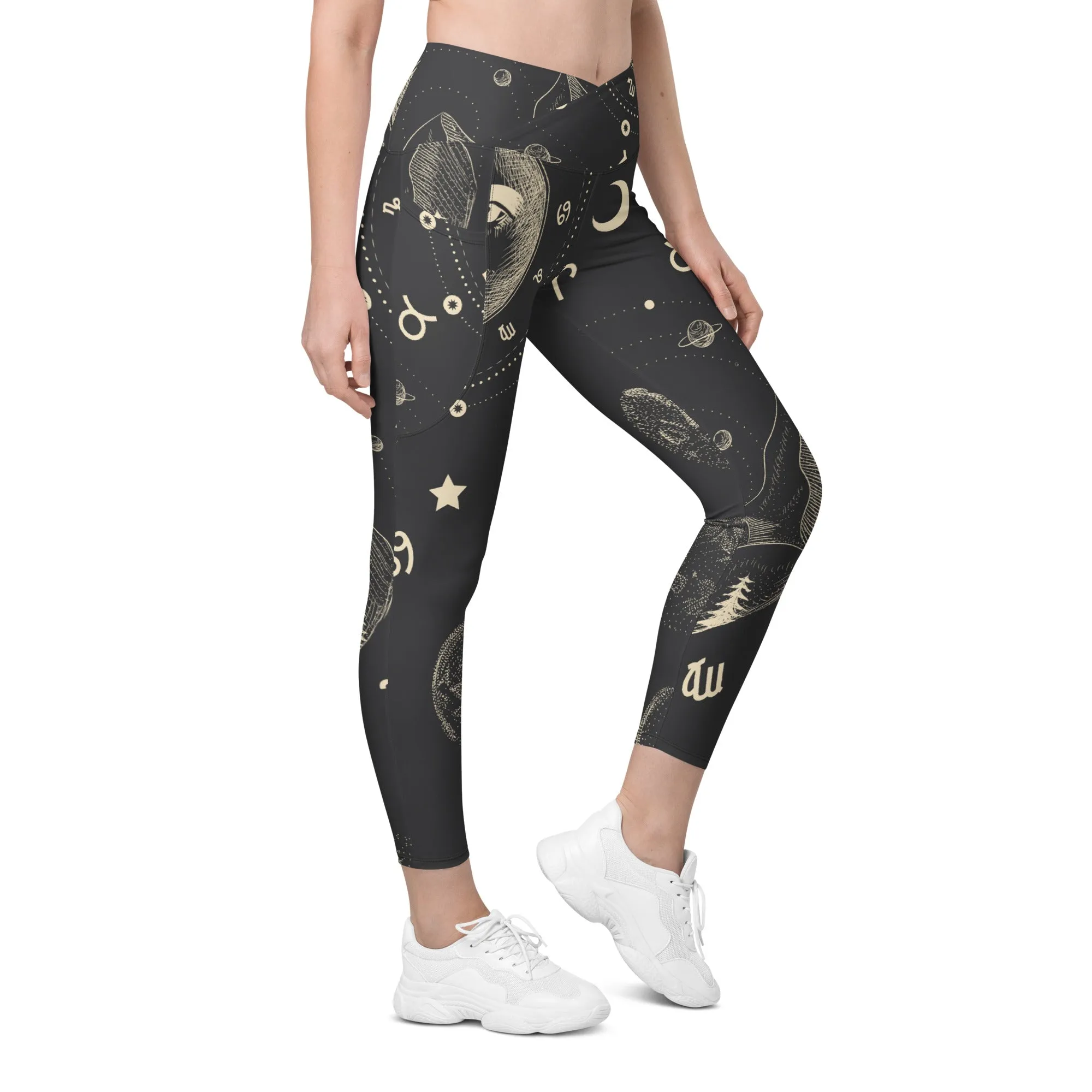 Celestial  Print Women’s Leggings, lioness-love