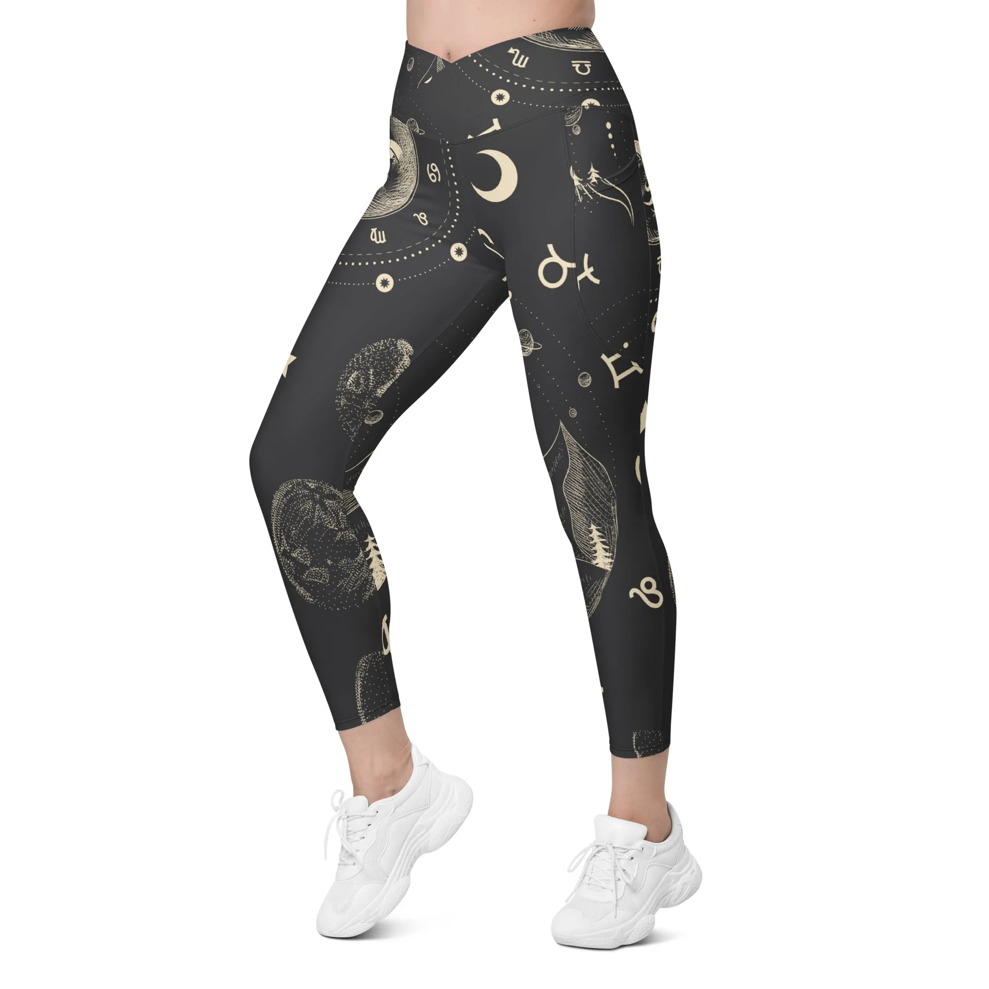 Celestial  Print Women’s Leggings, lioness-love