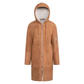 CHAYA Woman Hooded Shearling Sheepskin Parka