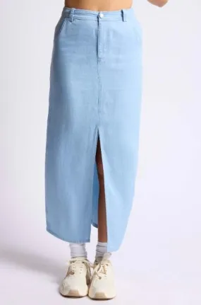 Column Denim Skirt