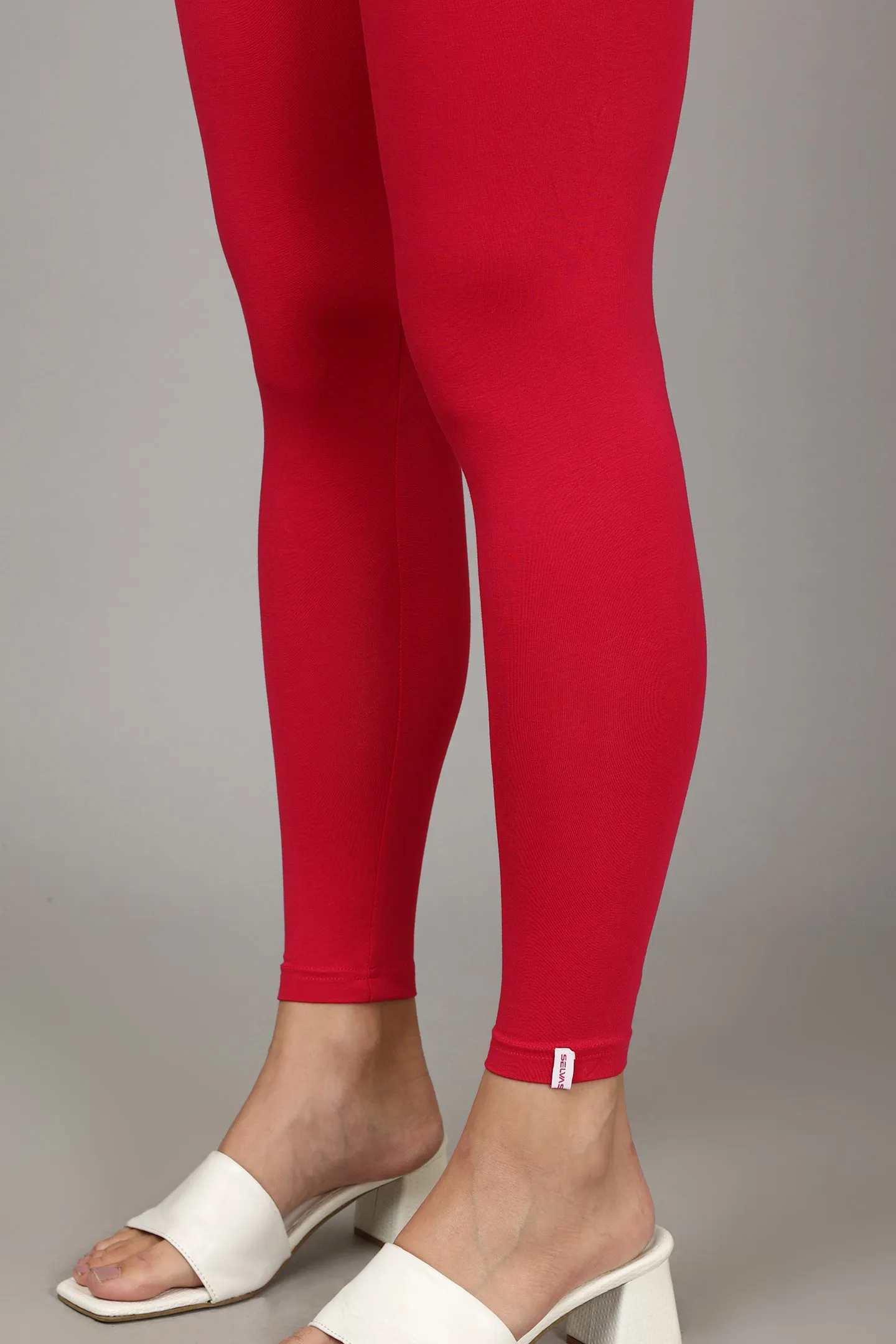 COTTON ANKLE LEGGINGS - FUSHIA