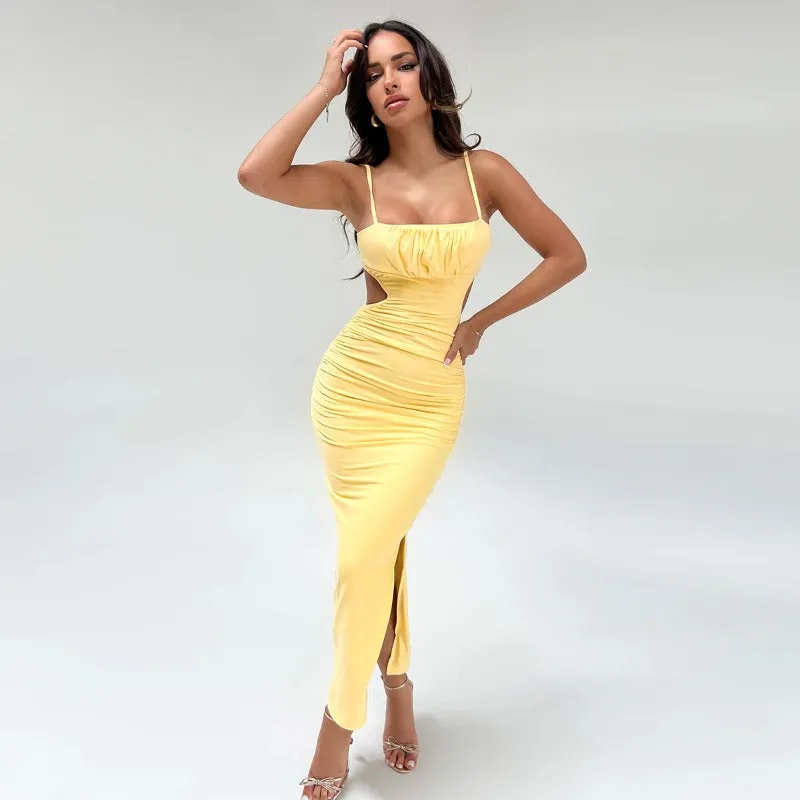 Dana Backless Cut Out Bodycon Maxi Dress