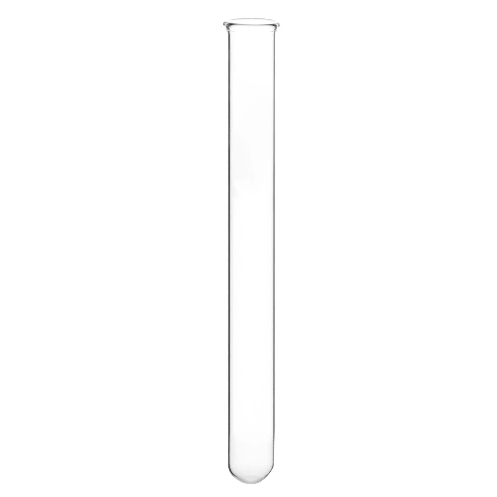 Eisco Labs 15mL Heavy Wall Test Tubes with Beaded Rim - Pack of 100 - Borosilicate Glass, Durable Lab Glassware for Scientific Research and Experiments