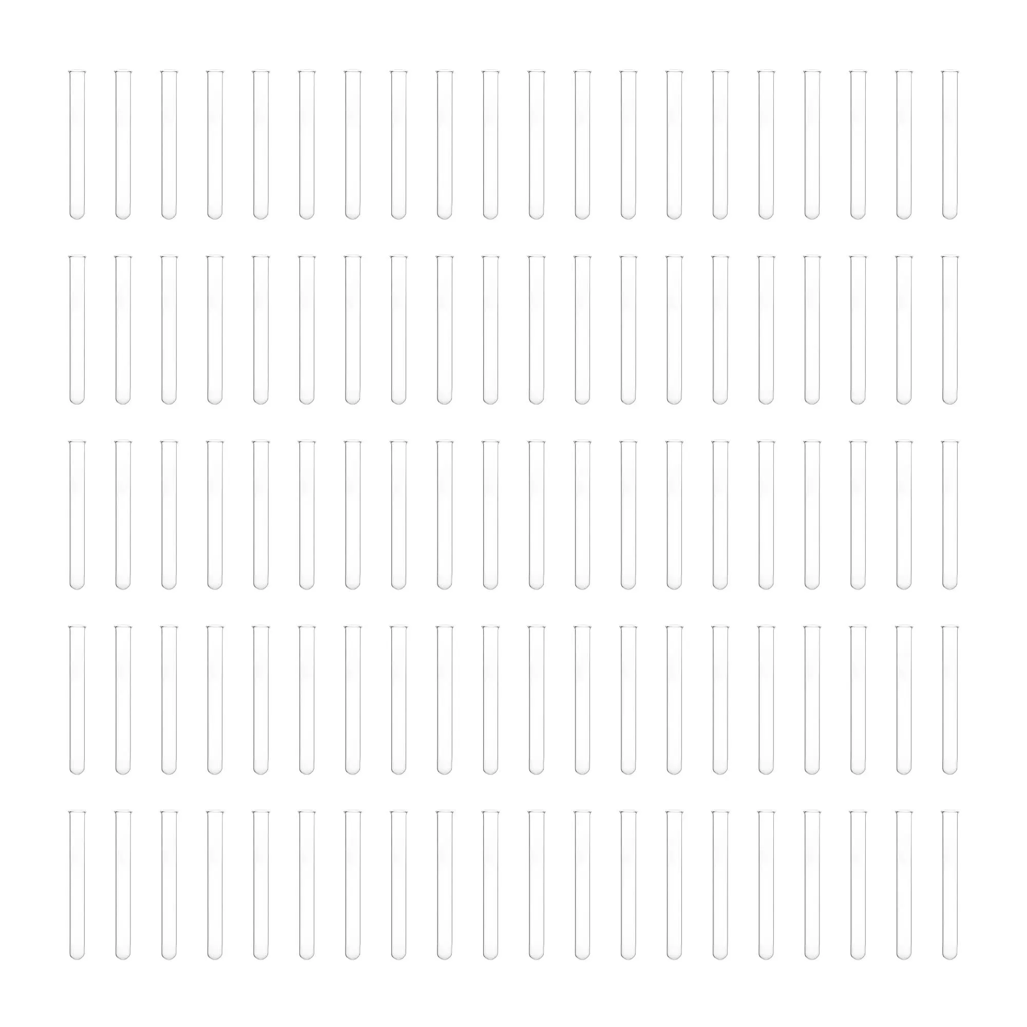 Eisco Labs 15mL Heavy Wall Test Tubes with Beaded Rim - Pack of 100 - Borosilicate Glass, Durable Lab Glassware for Scientific Research and Experiments