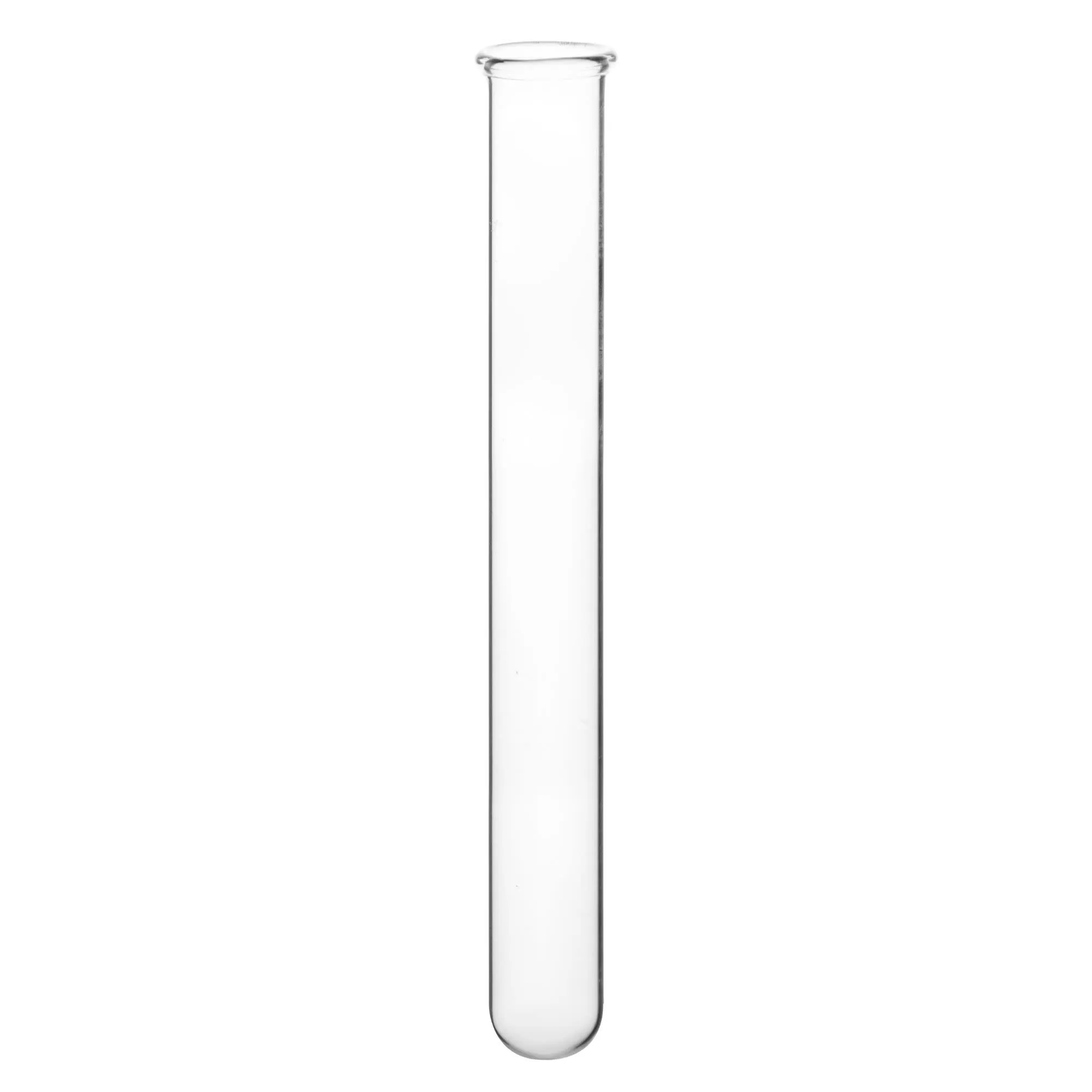 Eisco Labs 25mL Heavy Wall Test Tubes with Beaded Rim - Pack of 100 - Borosilicate Glass, Durable Lab Glassware for Scientific Research and Experiments