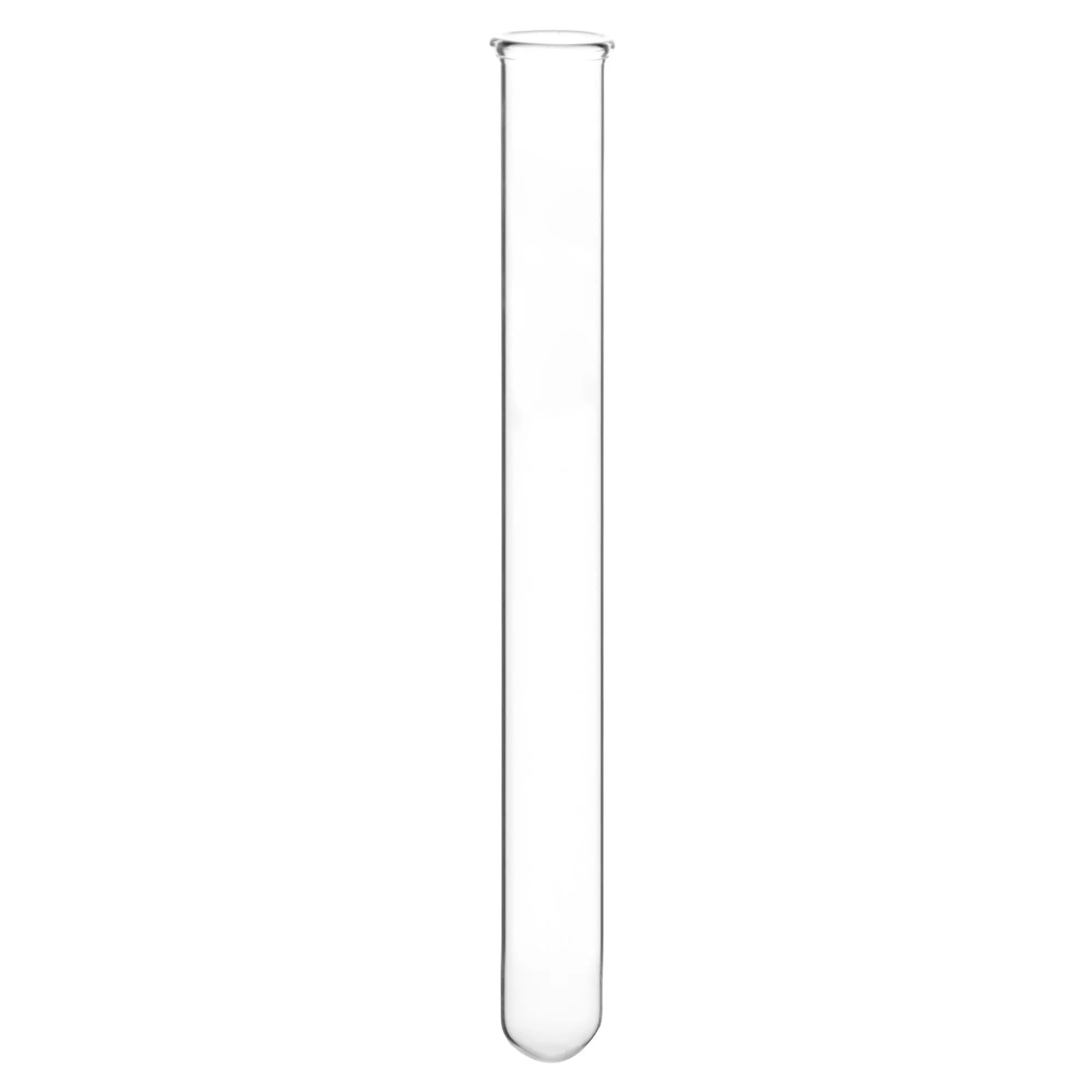 Eisco Labs 8mL Heavy Wall Test Tubes with Beaded Rim - Pack of 100 - Borosilicate Glass, Durable Lab Glassware for Scientific Research and Experiments
