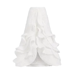 Feathery Crepe Maxi Skirt