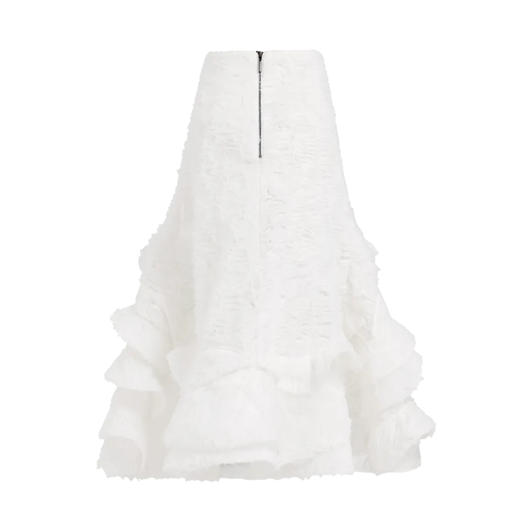 Feathery Crepe Maxi Skirt