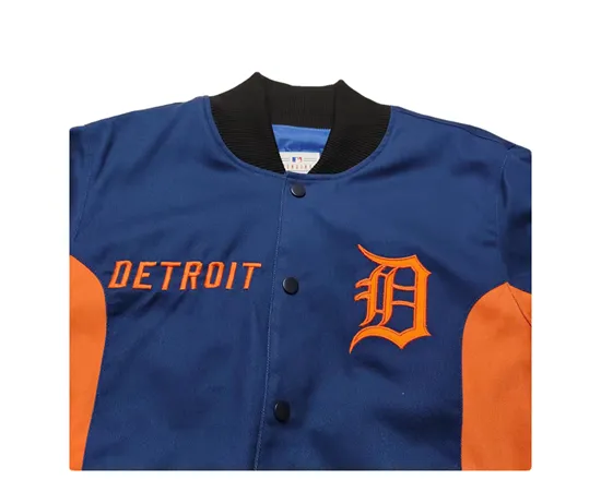 FEMME DETROIT HIP HOP RETRO BASEBALL QUILTED VARSITY JACKET