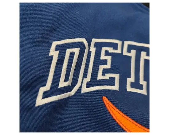 FEMME DETROIT HIP HOP RETRO BASEBALL QUILTED VARSITY JACKET