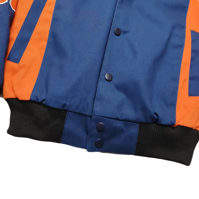 FEMME DETROIT HIP HOP RETRO BASEBALL QUILTED VARSITY JACKET