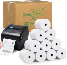 FHS 3 1/8” X 230’ Thermal Paper for Receipts - 32 Rolls of Receipt Paper Compatible with Wide Range of POS Systems for Small Business – Use as Receipt Paper, Cash Registers Printer, ATM Machine