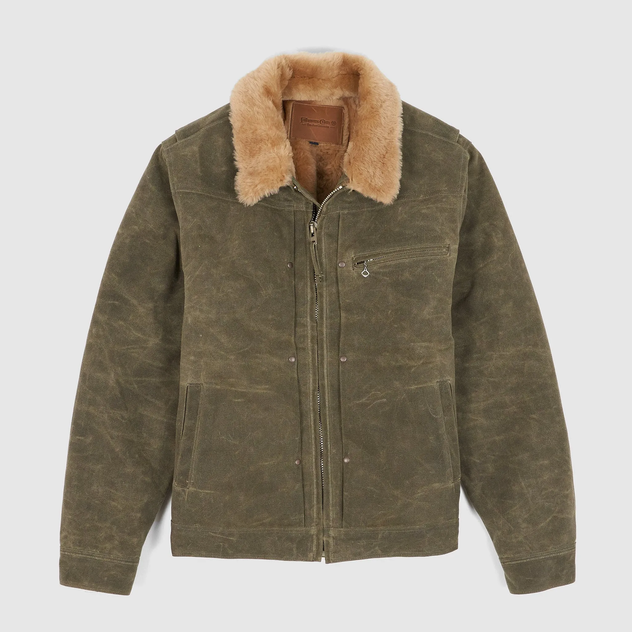 Freenote Waxed Canvas Shearling Western Jacket