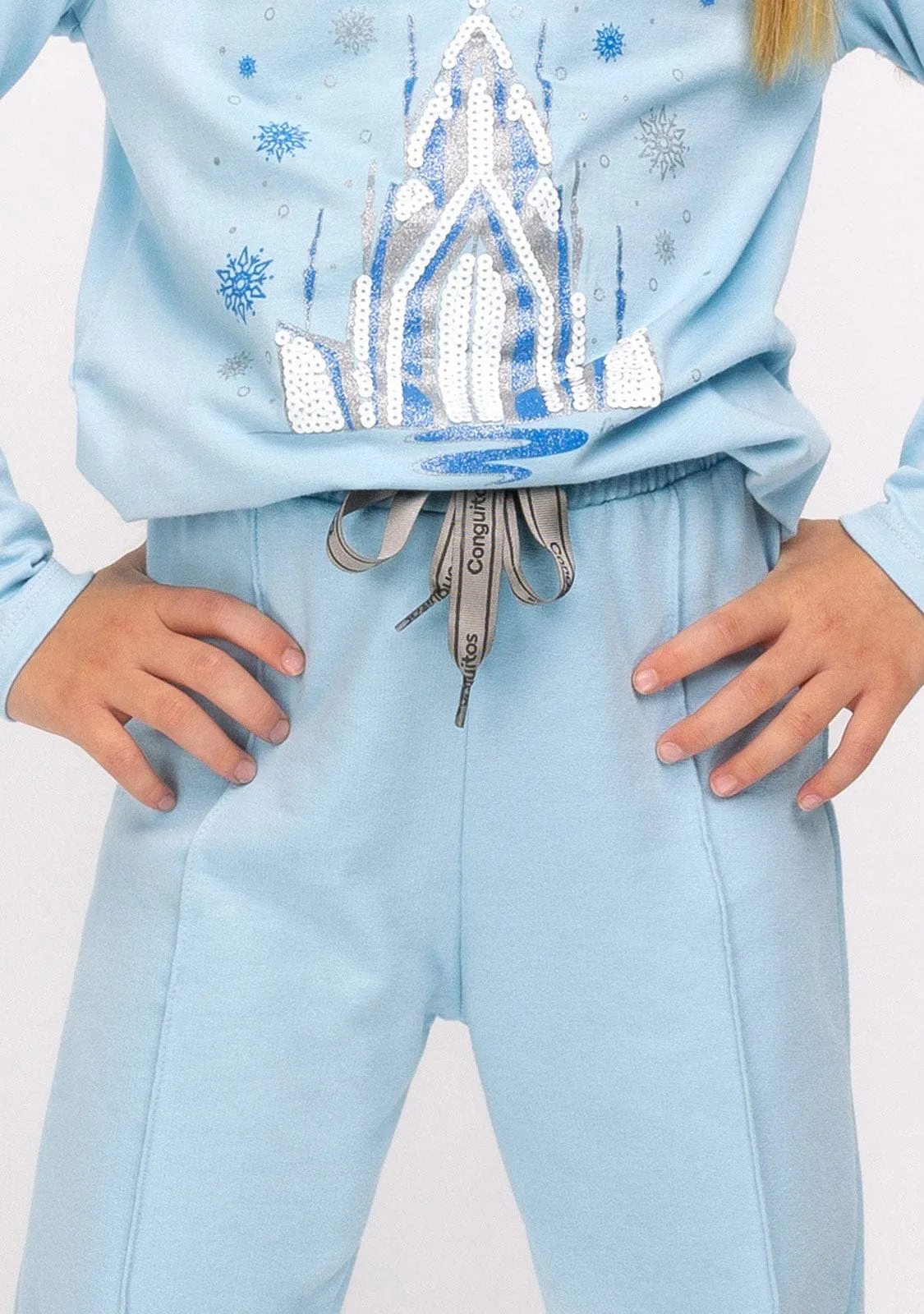 Girl's Bluish Joggers