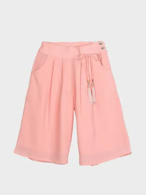 Girls Peach Regular Culottes 12596