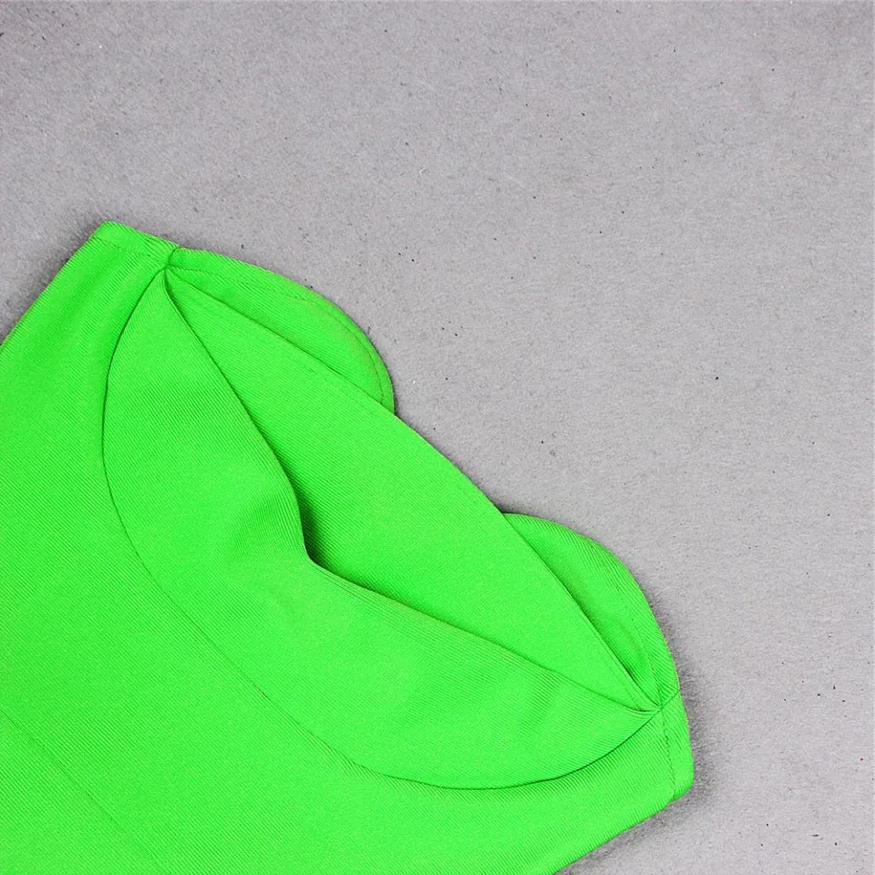 Green Mid Calf Bodycon Bandage dress