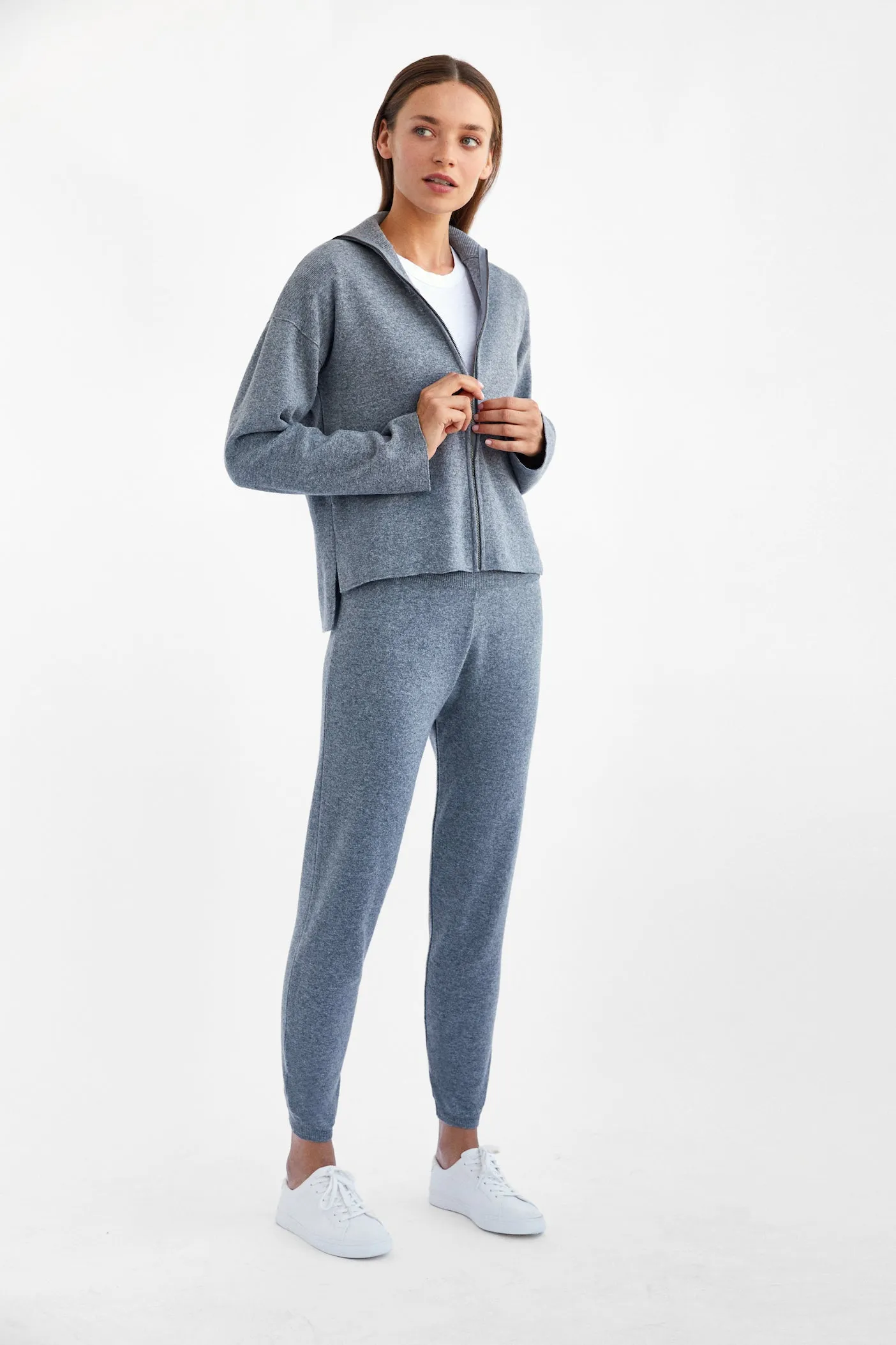 Grey Wool Joggers