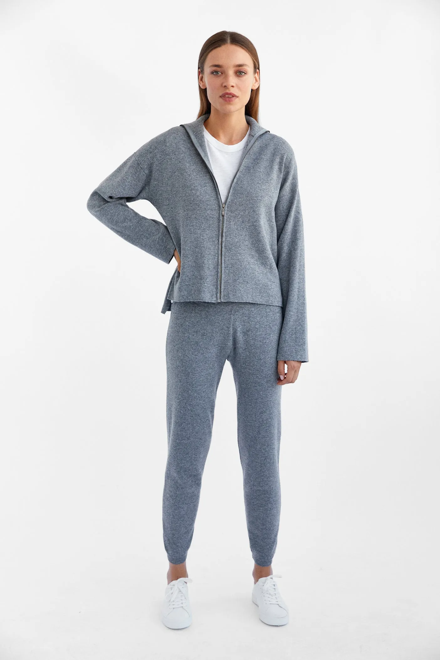 Grey Wool Joggers