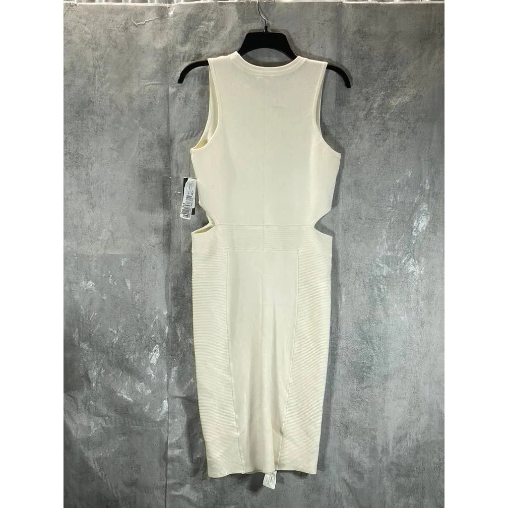 GUESS Women's Honeydew Green Sleeveless Allison Cutout Ribbed Mini Dress SZ XL