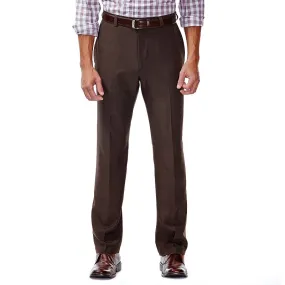 Haggar Mens Classic fit Dress Pants 42 / 29 Chocolate Brown Solid