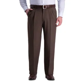 Haggar Mens Classic fit Dress Pants 46 / 34 Brown