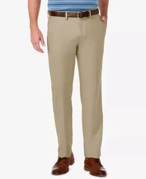 HAGGAR Men's Cool 18 PRO Stretch Straight Fit Dress Pants Toast 33 x 30