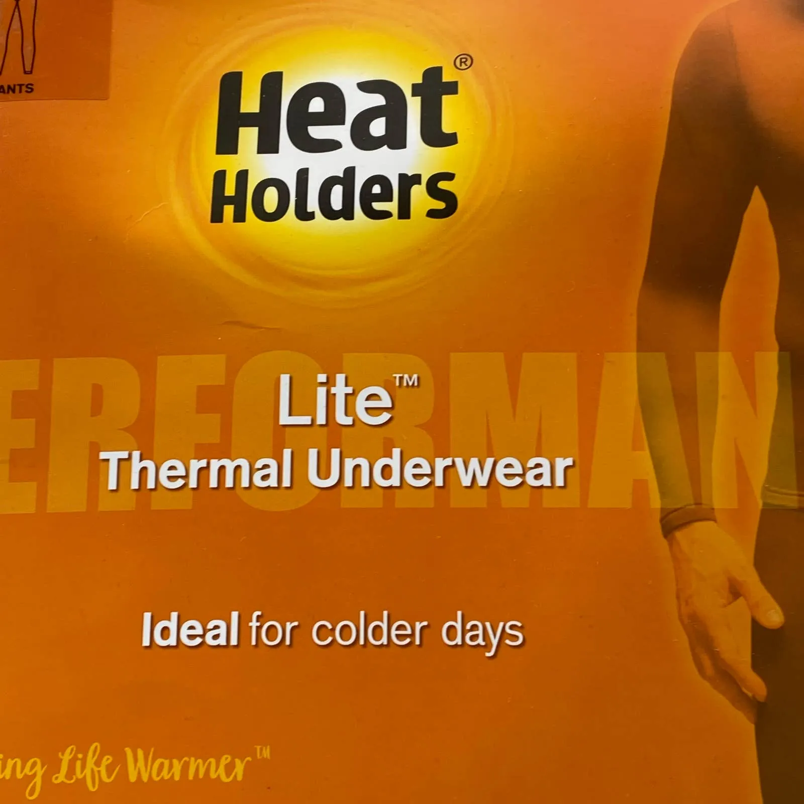 HEAT HOLDERS Men's Iron Grey Lite Stretch Thermal Pants SZ M