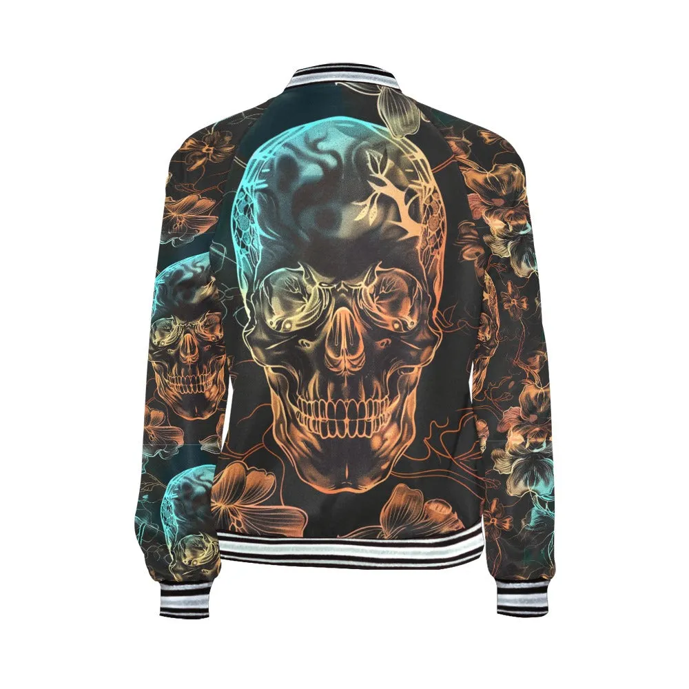 Ink Skulls Horizontal Stripes Jacket